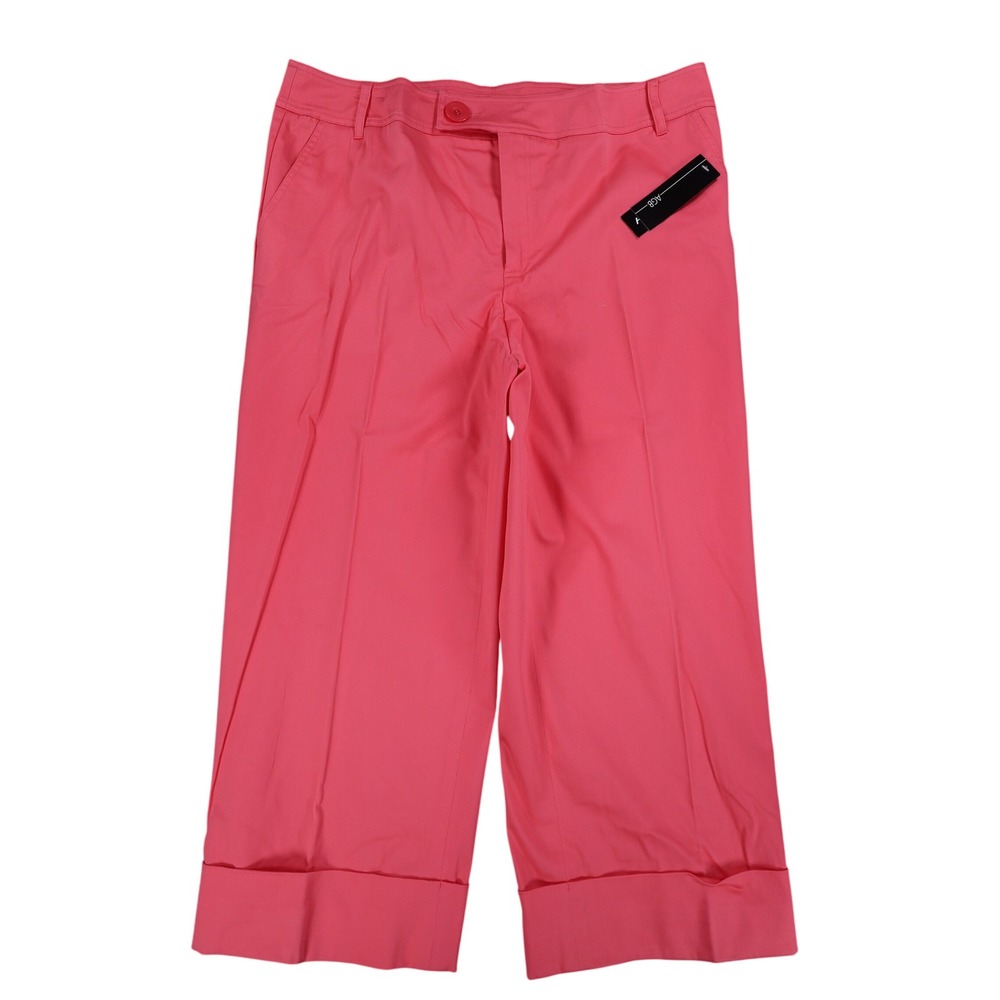 AGB Byer California Capri Pants Womens 14 Coral Cuffed Stretch NWT Deadstock